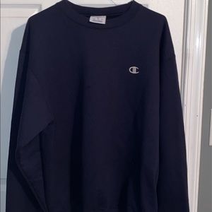 navy blue champion hoodie